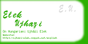 elek ujhazi business card