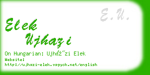 elek ujhazi business card